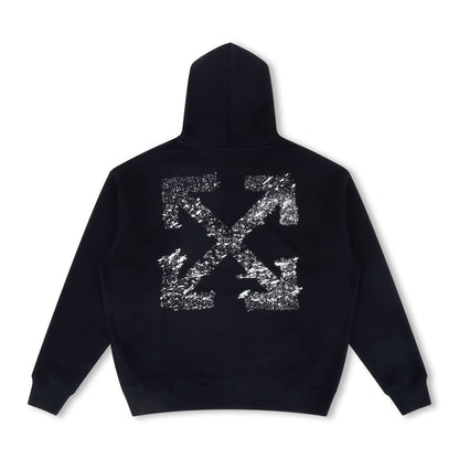 Men's Paint Splatter Arrow Diag French Terry Hoodie