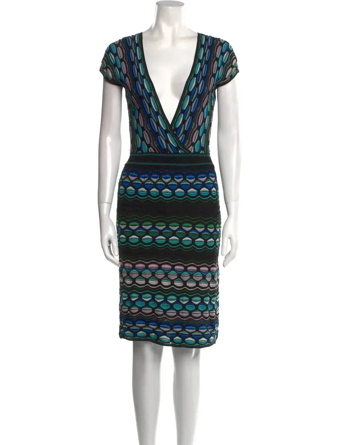 M Missoni - V-neck Cotton Dress - Rack Hunt