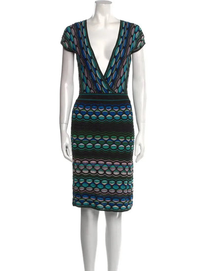 M Missoni - V-neck Cotton Dress - Rack Hunt