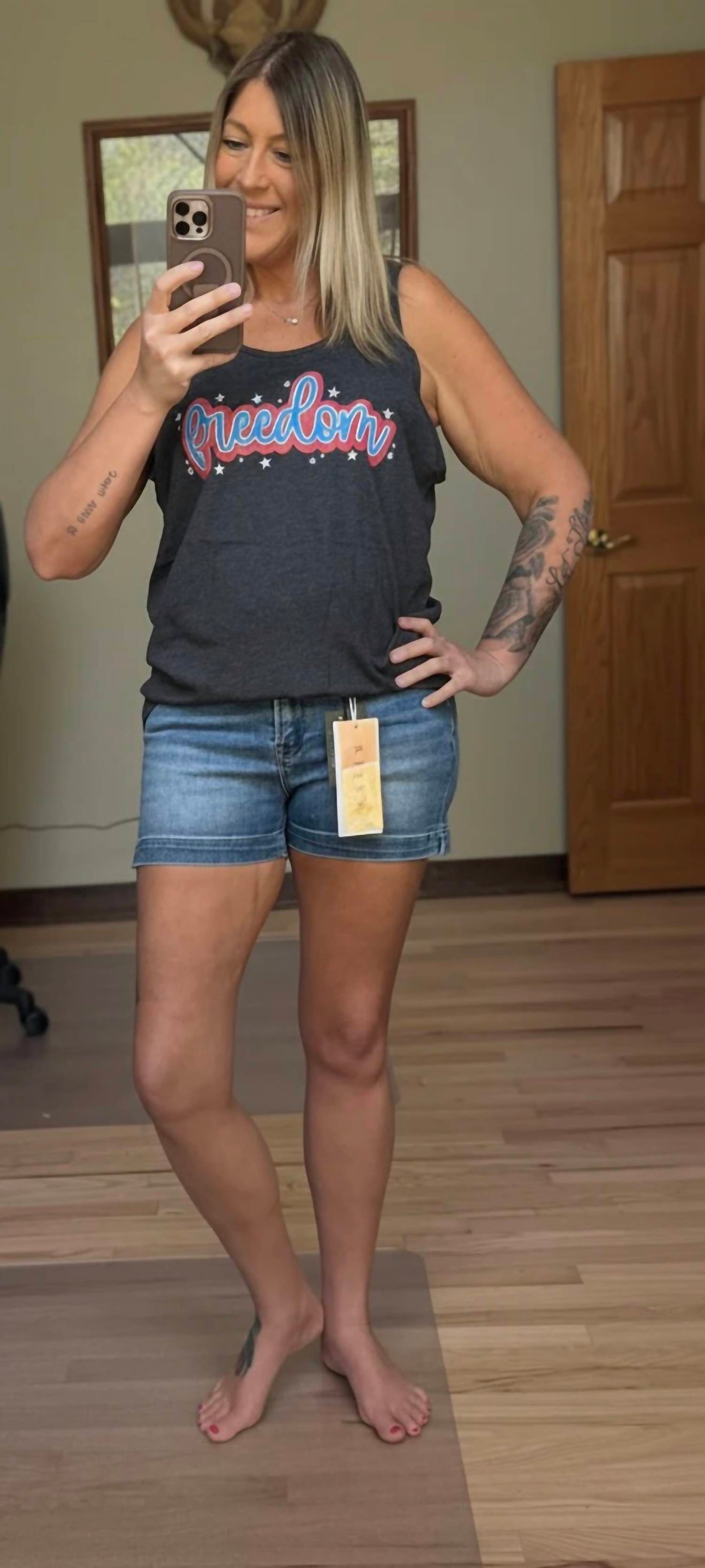 Freedom Patriotic Graphic Tank Top
