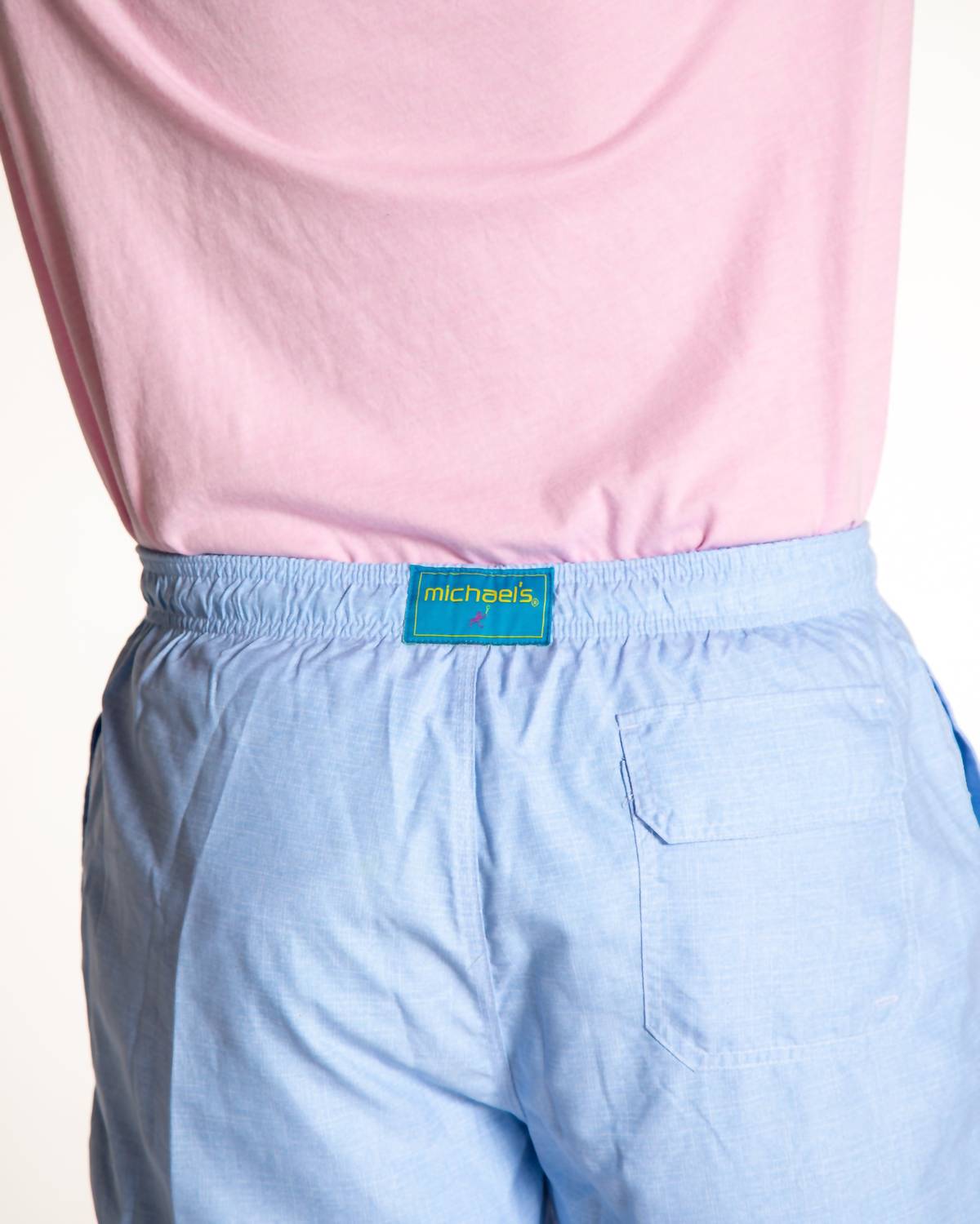 Solid Linen Cyclist Liner Swim Trunks