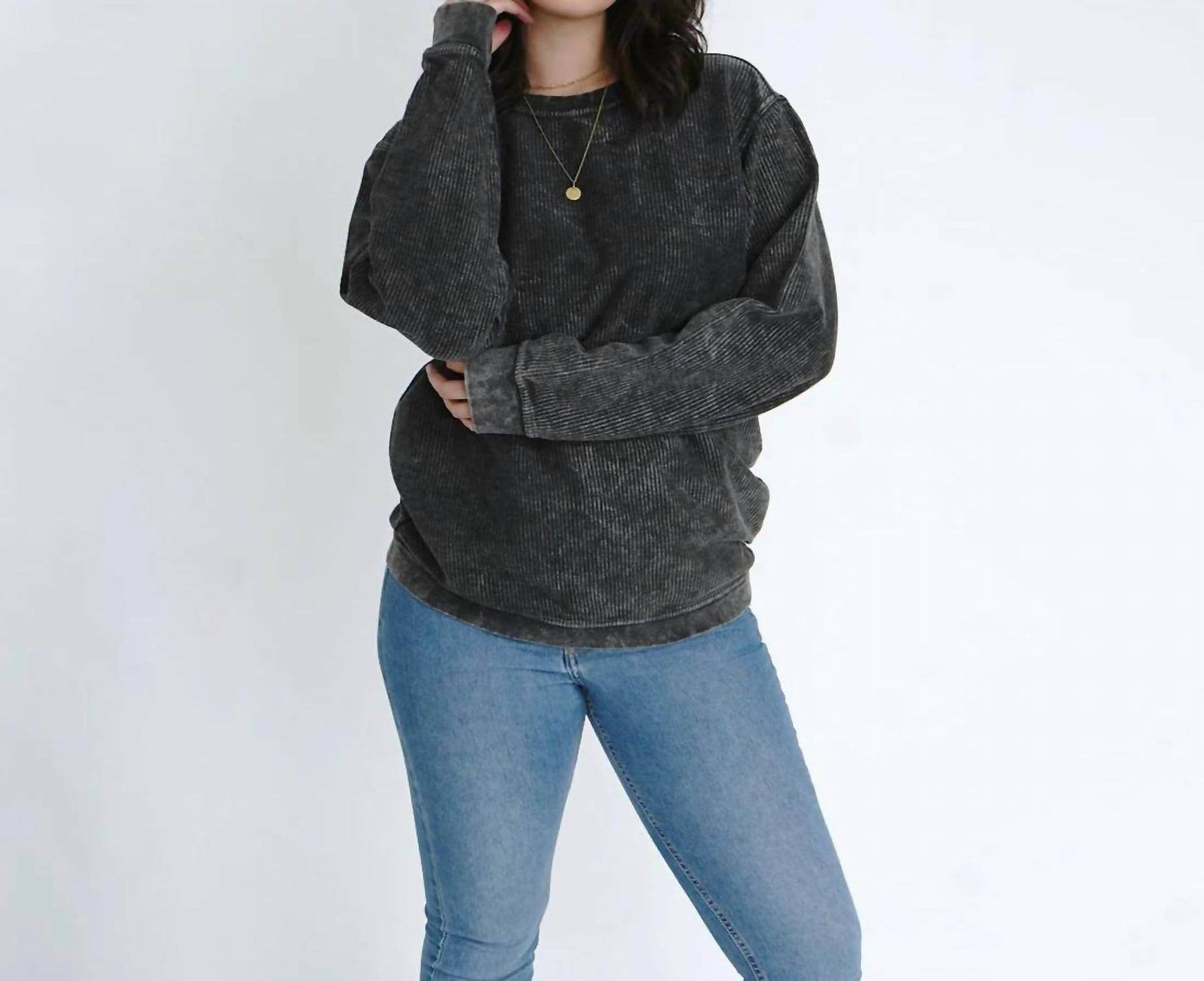 Royce Brand - Comfy Cord Crewneck Oversized Pullover - Rack Hunt