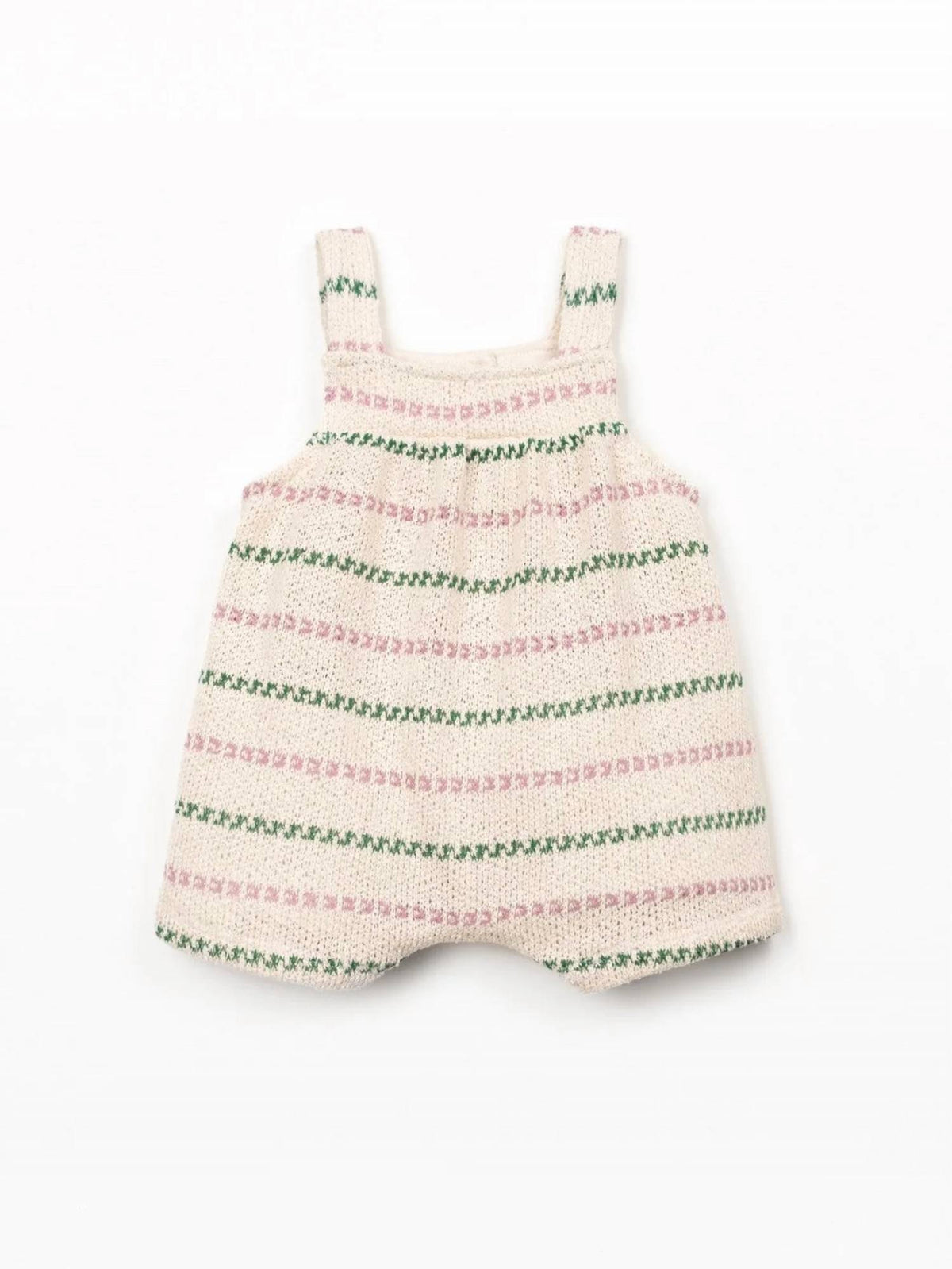 Girls Striped Recycled Fiber Jumpsuit