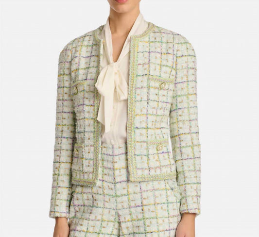 Tweed Collarless Jacket