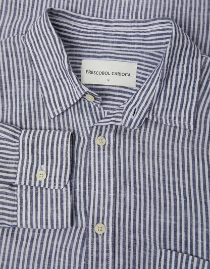 Telles Linen Striped Shirt