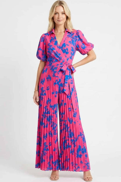 Pleated Wide-leg Jumpsuit