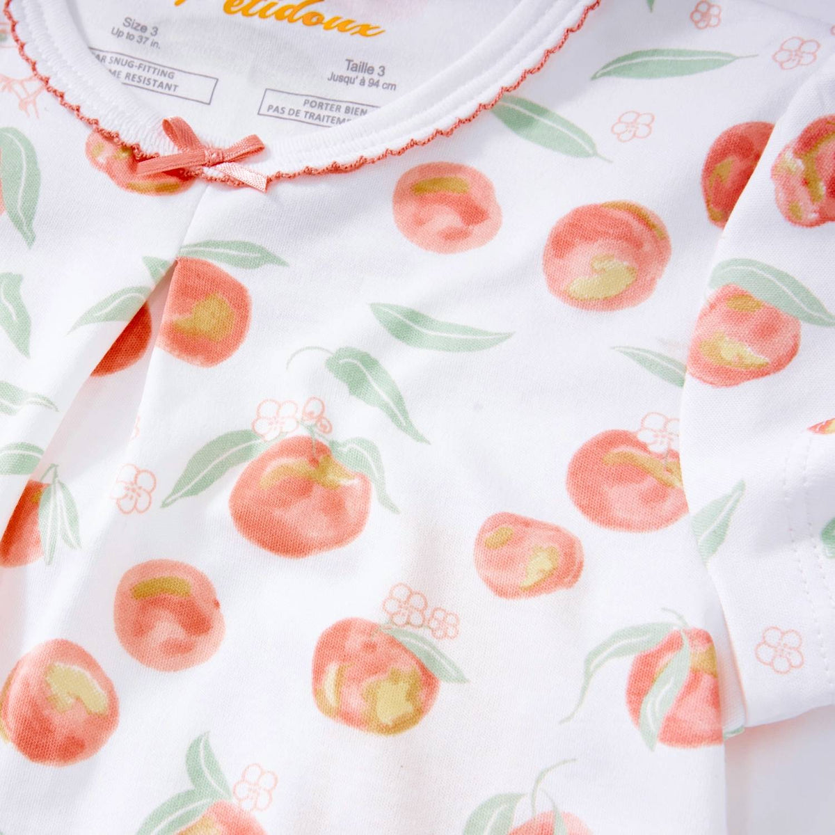 Girl's Summer Peaches Pima Short Pajama Set