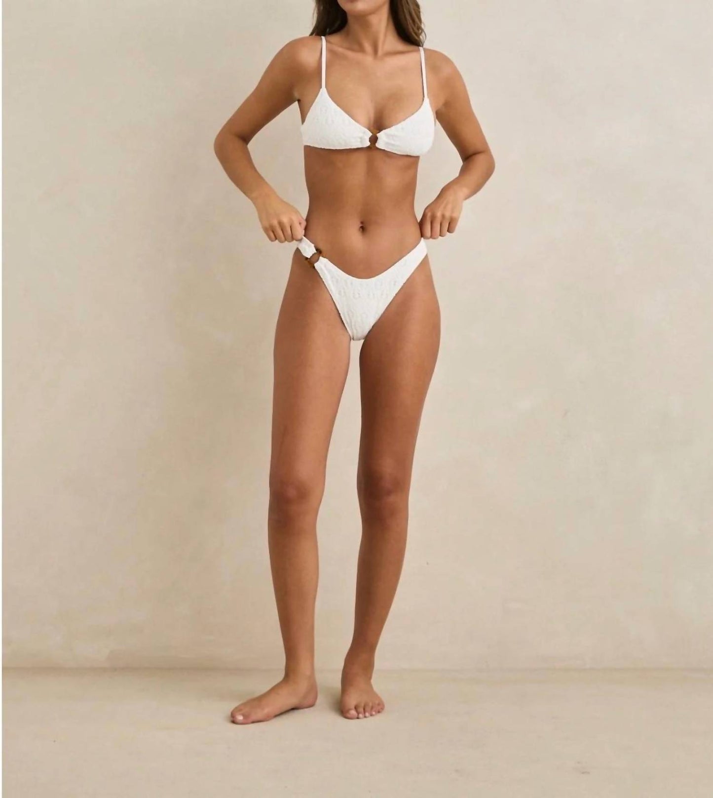 Gigi Textured Bikini Bottom