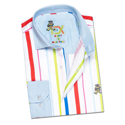 Men's Frog Stripe Sampler Button Down Shirt