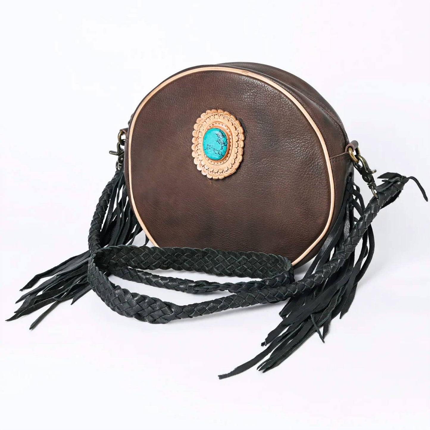 Women's Leather Round Bag