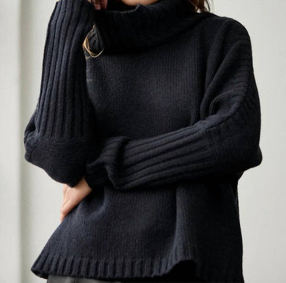Bat Sleeve Cashmere Turtleneck Sweater