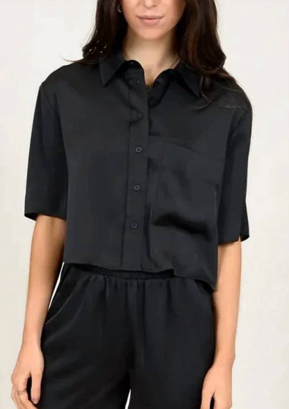 Satin Short Sleeve Shirt