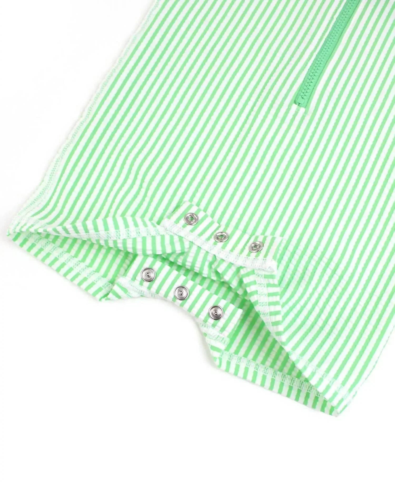 Rugged Butts - Baby Boys Seersucker Short Sleeve One Piece Rash Guard Swimsuit - Rack Hunt