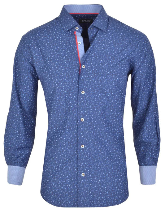 Spazio - Men's Vine Print Sport Shirt - Rack Hunt