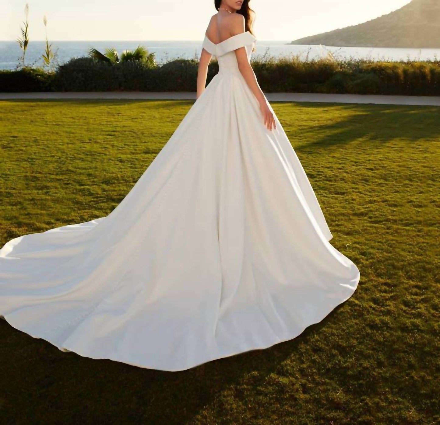 Cosmobella - Satin Off-the-shoulder Gown - Rack Hunt -