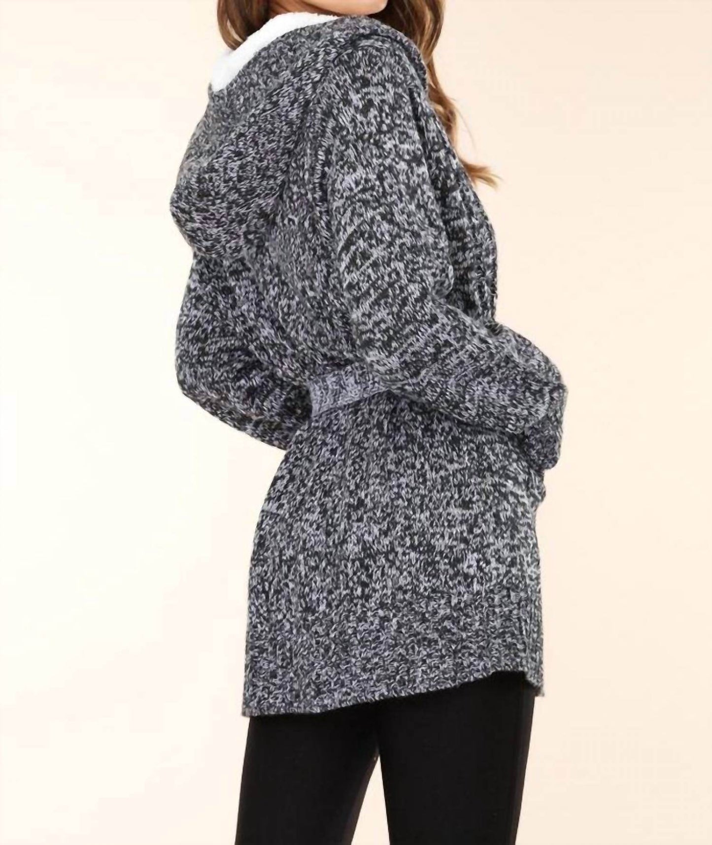 Benny and Zoey - Plus Size Button Up Sweater Jacket - Rack Hunt -