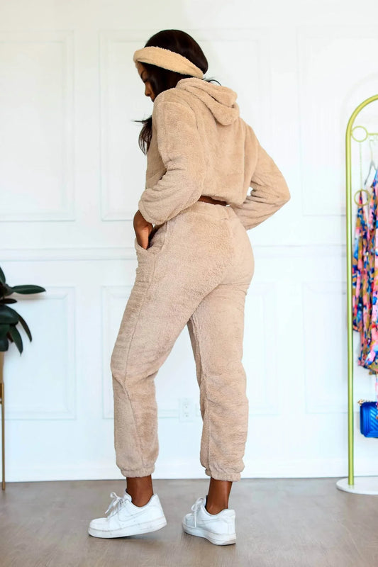 Little Secret Of Mine - Women's Cropped Hoodie Jogger Set - Rack Hunt