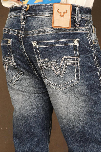 Embroidered Western Jeans