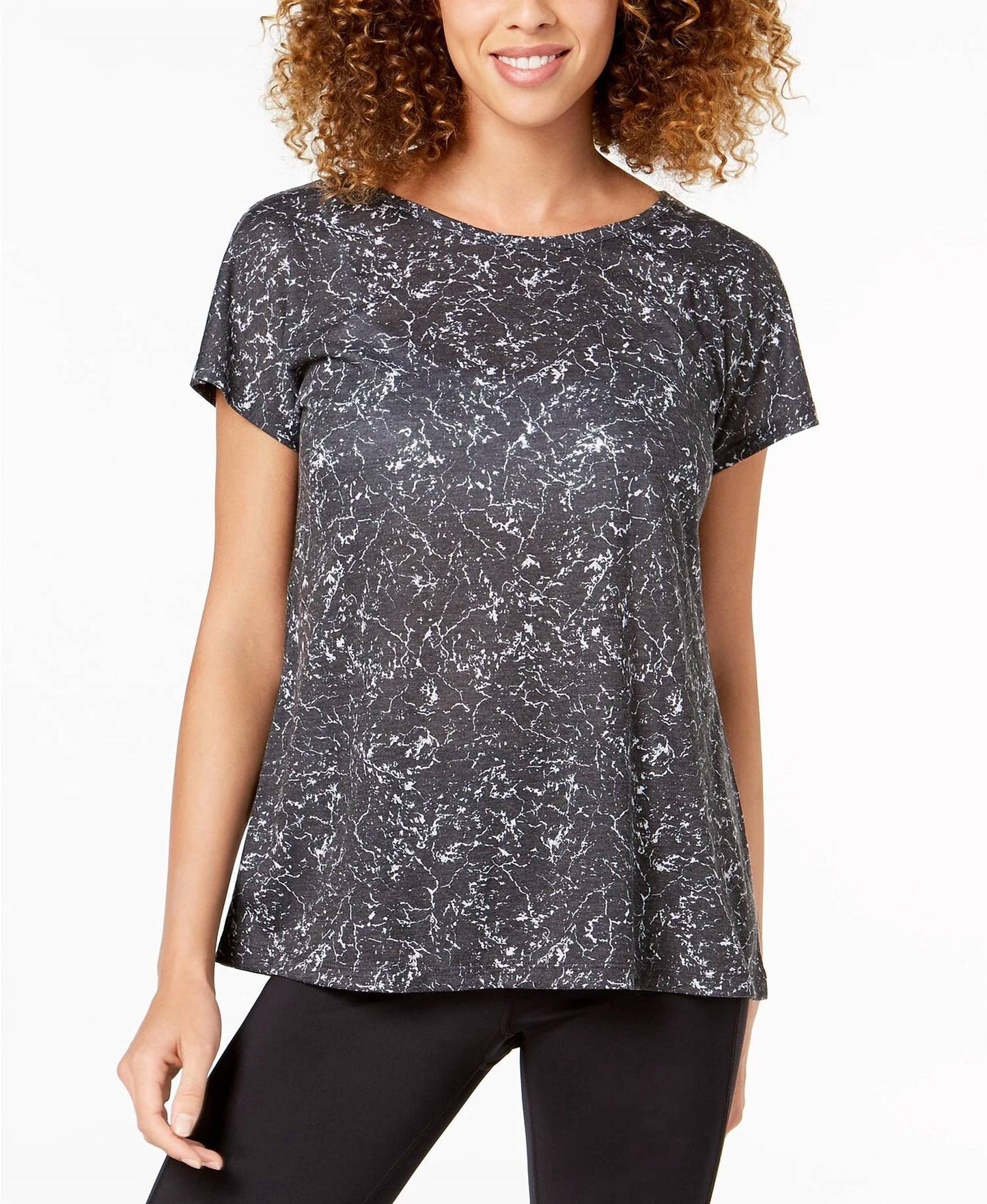 Ideology Womens Printed Strappy Back T-Shirt