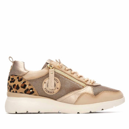 Women's Leather Wedge Lace-up Sneaker