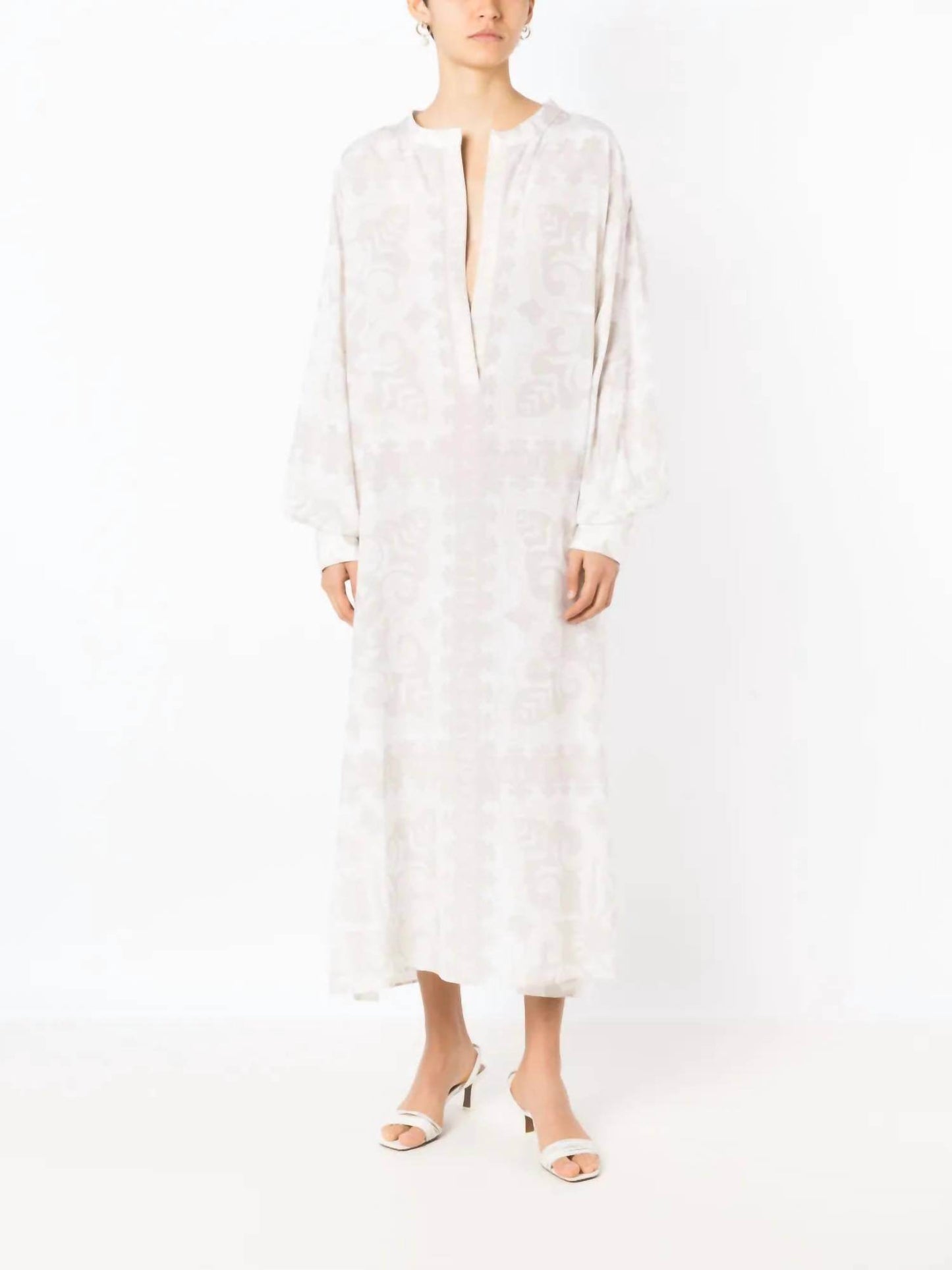 Valentino - Geometric Print Silk Cotton Dress - Rack Hunt
