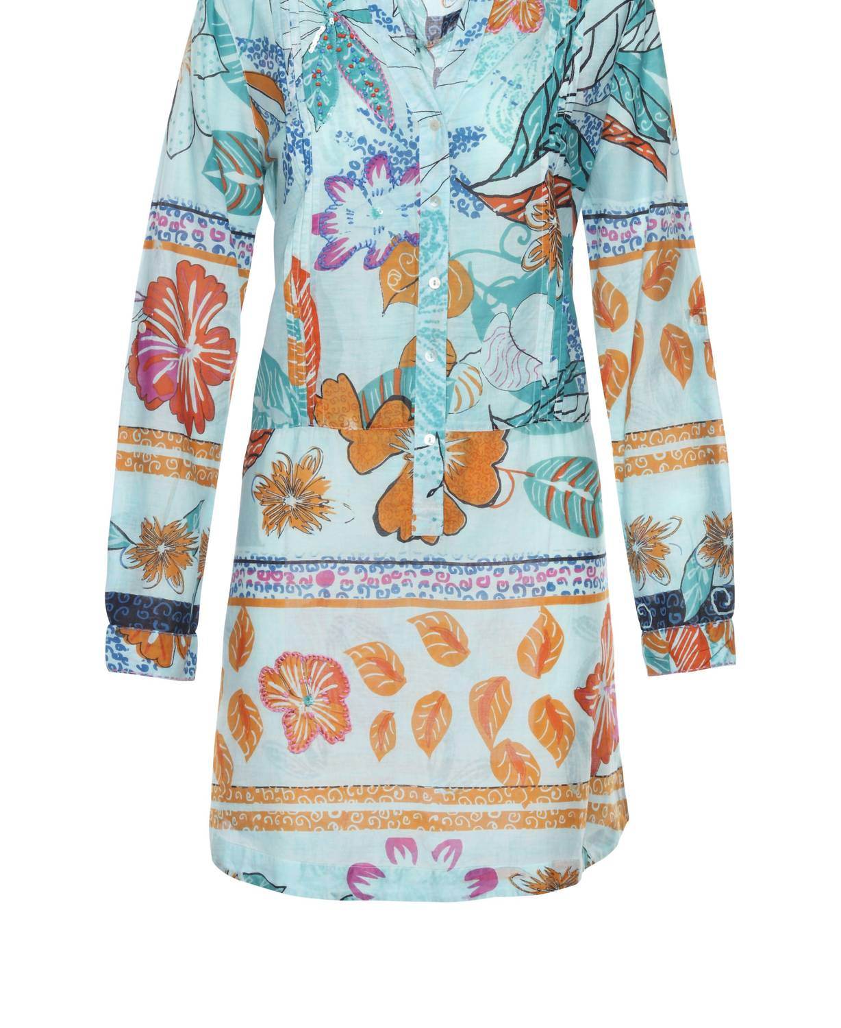 KikiSol - Women's Artisan Tamarind Beaded Embroidered Tunic Top - Rack Hunt -