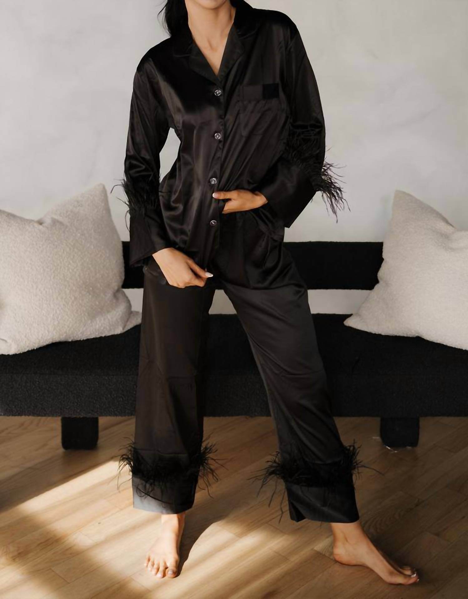 Spikes and Seams - Feather Pajama Set - Rack Hunt -