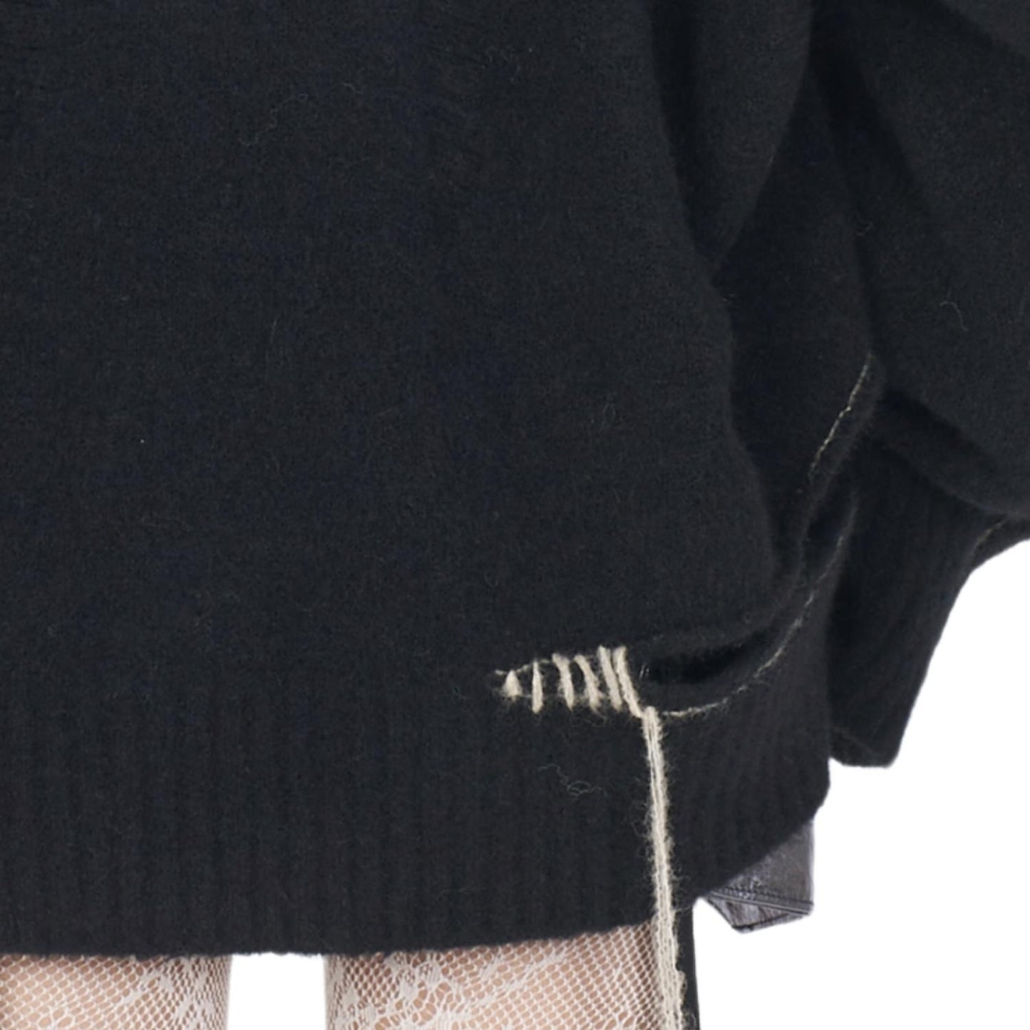 Yak Side Opening V-neck Sweater