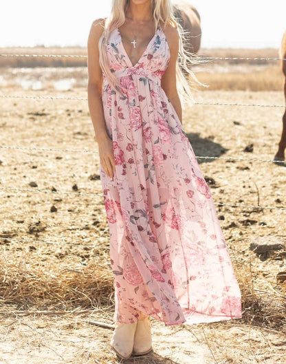 Rachelle Pleated Backless Dress