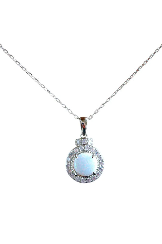 Allyanna Gifts - Women's Sterling Silver Circle Opal Necklace - Rack Hunt