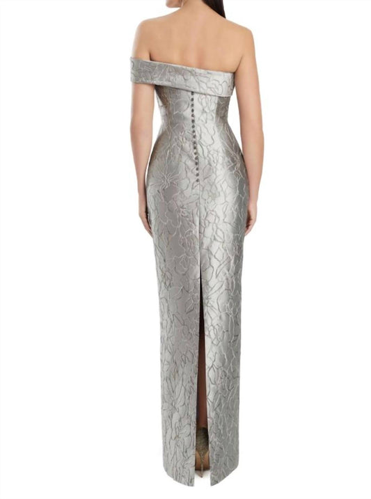 Back Slit One-Shoulder Bow Dress