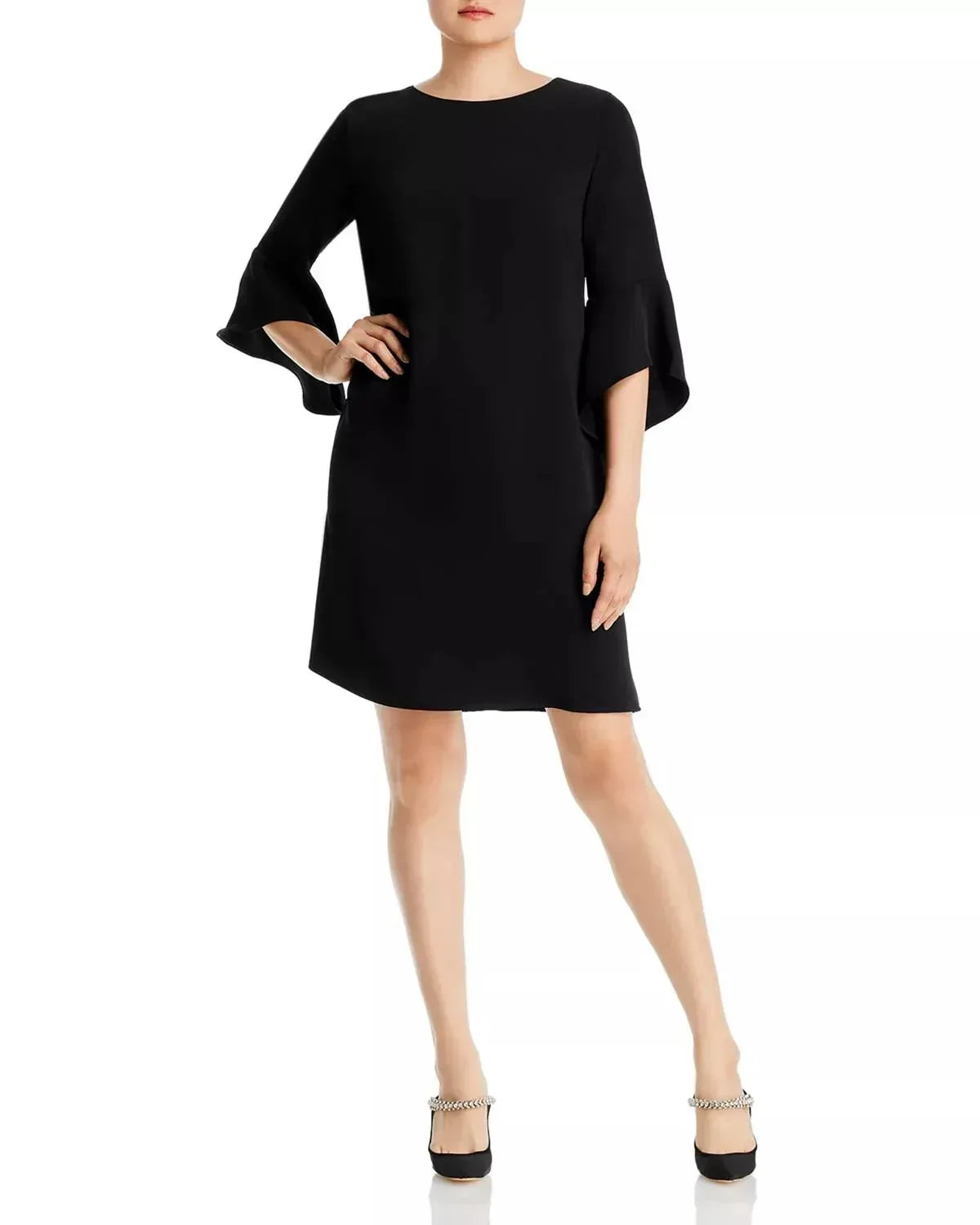 CAROLINE ROSE - Julia Crepe Bell Sleeve Knee Length Dress - Rack Hunt