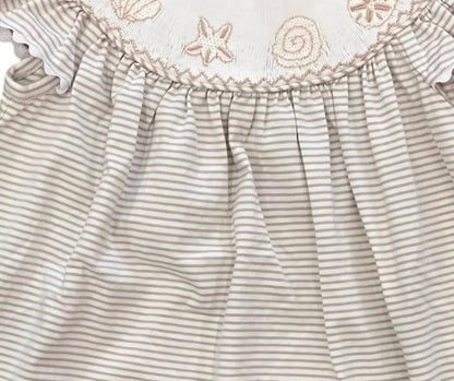 Girl's Seashell Smocked Bishop Dress