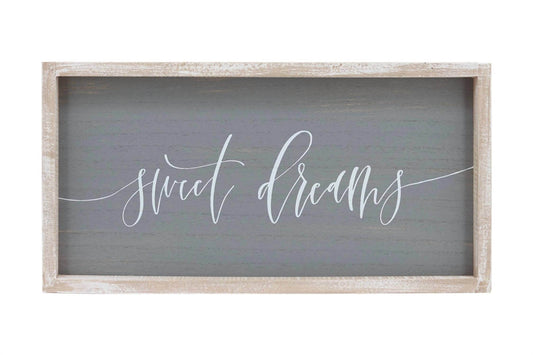 Paris Loft - Sweet Dreams Rustic Wooden Wall Sign Plaque - Rack Hunt -