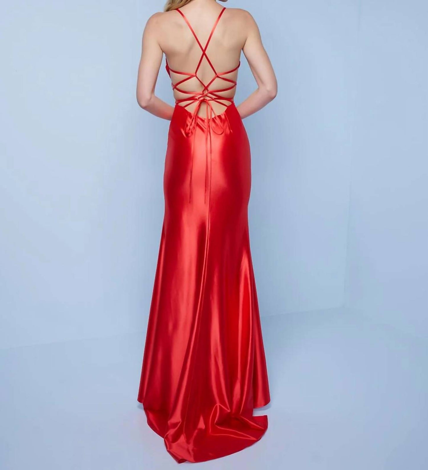 Lace-up Back Maxi Dress