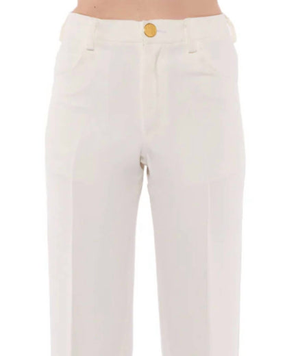 Crepe Button Front Trouser