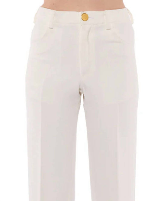 Crepe Button Front Trouser