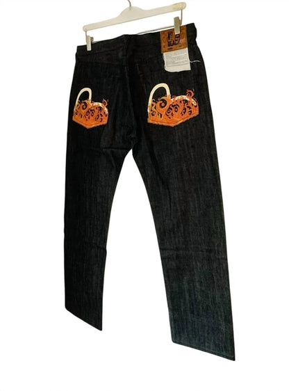 Evisu - Men Selvedge Baggy Jeans With Seagull Logo - Rack Hunt