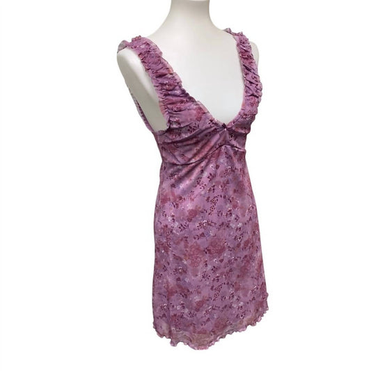 Juniors Cottage Core Deep V Fit Flare Dress