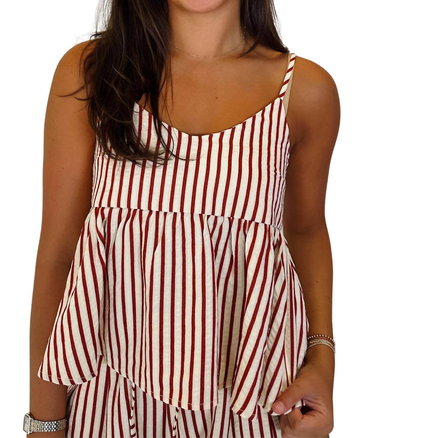 Lilbelle by Lilbelle - Allie Cotton Striped V-neck Top - Rack Hunt -