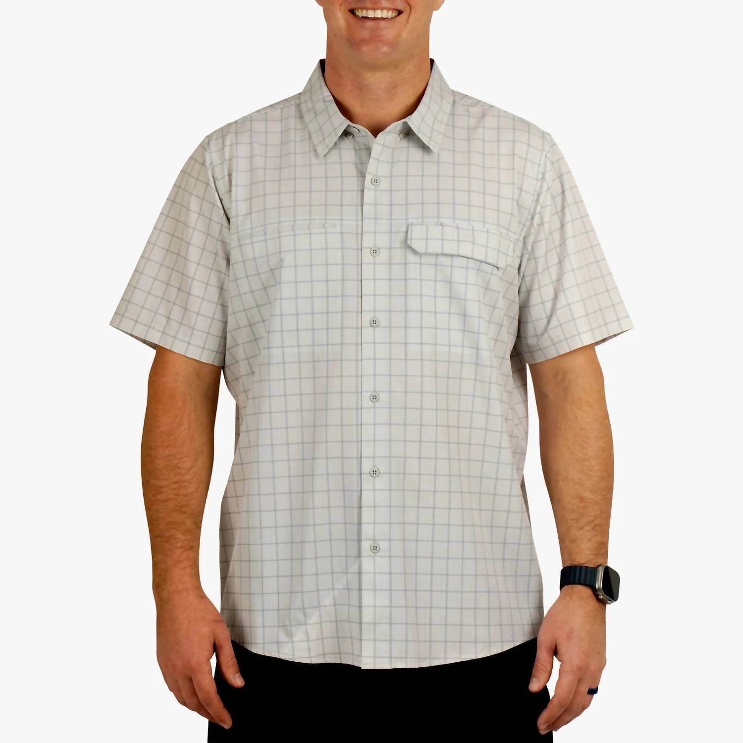 AFTCO - Air-o Mesh Printed Short Sleeve Button Down Shirt - Rack Hunt -