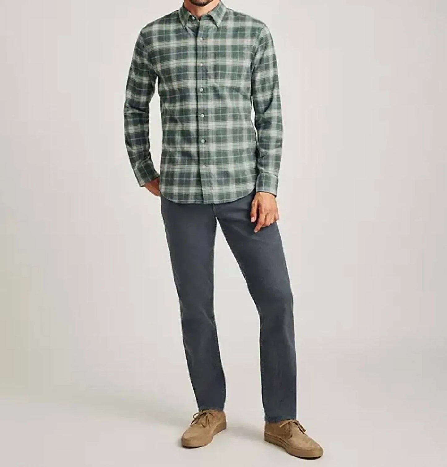 BONOBOS - Long Sleeve Button-down Plaid Shirt - Rack Hunt