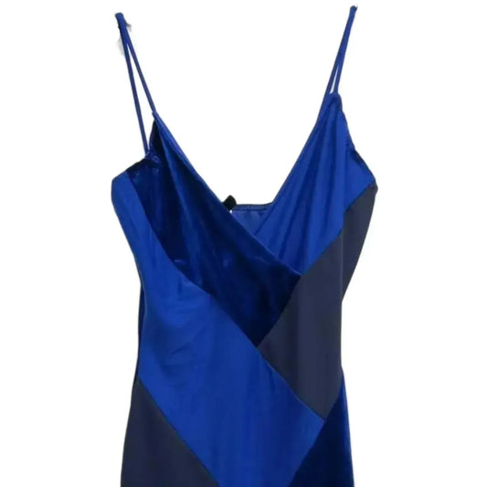 Let's go Uptown - Women's Zendaya Color Block Velvet Contrast Elegant Midi Dress - Rack Hunt