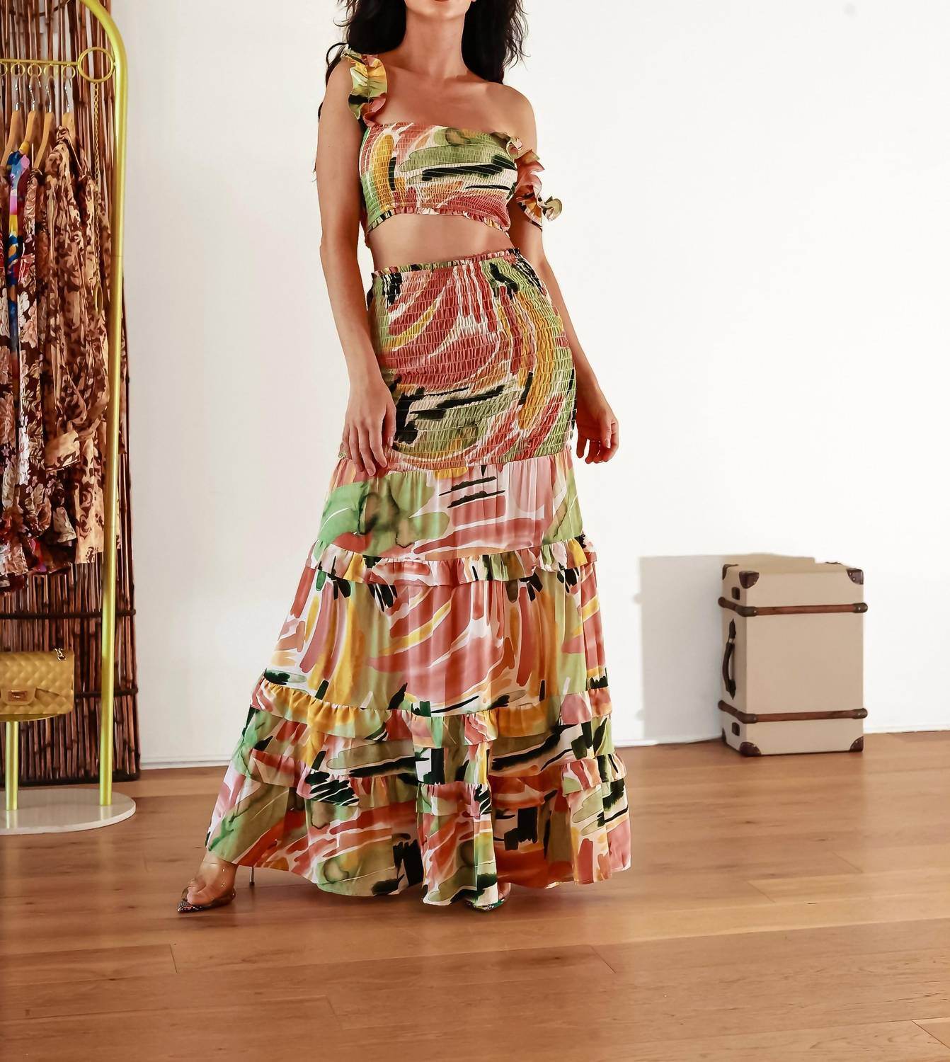 Little Secret Of Mine - Women's Crop Top And Maxi Skirt Set - Rack Hunt