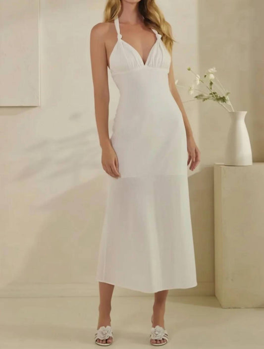 Knot Halter Maxi Dress
