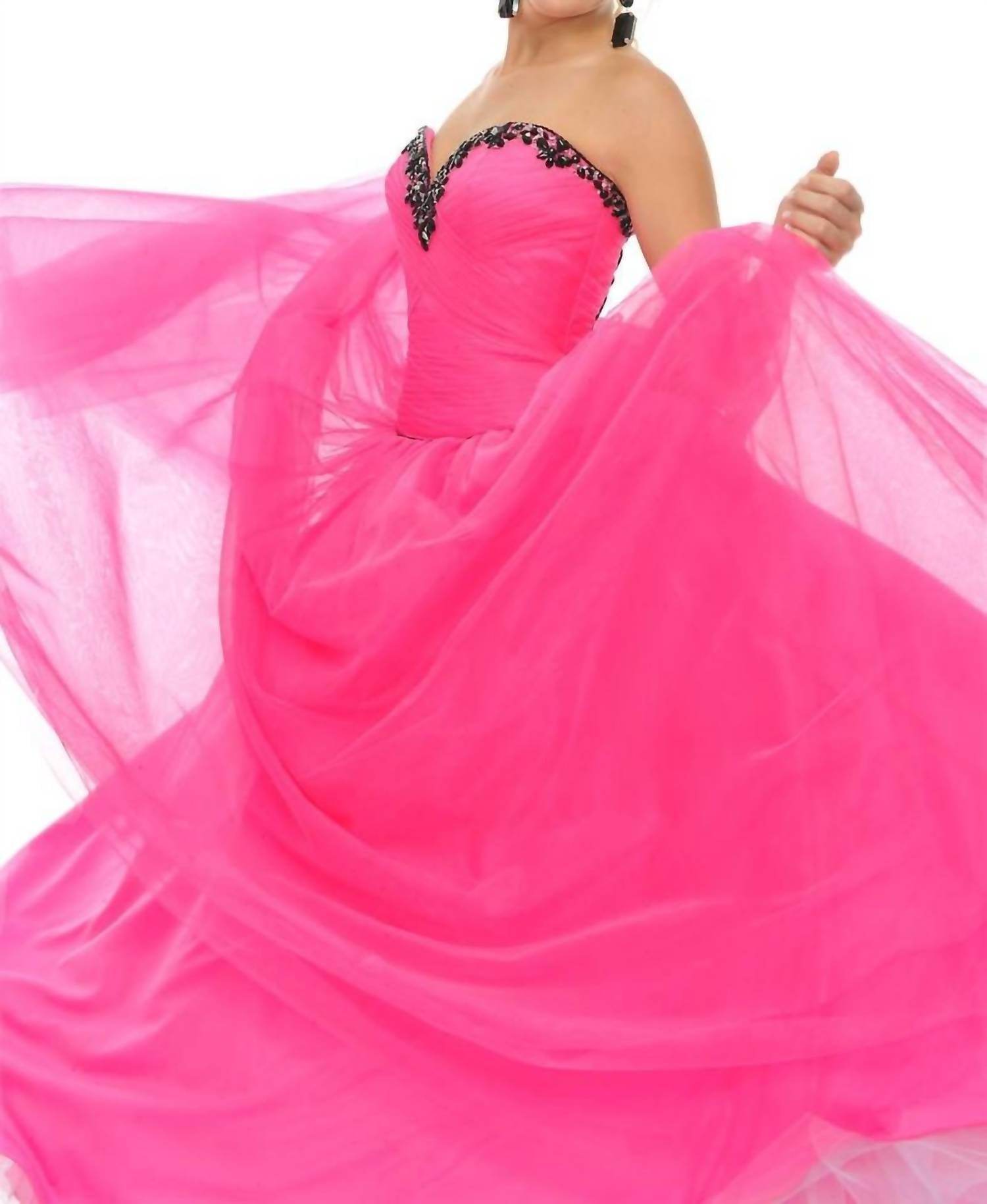 Precious Formals - Strapless Corset Lace-up Back Ballgown - Rack Hunt -