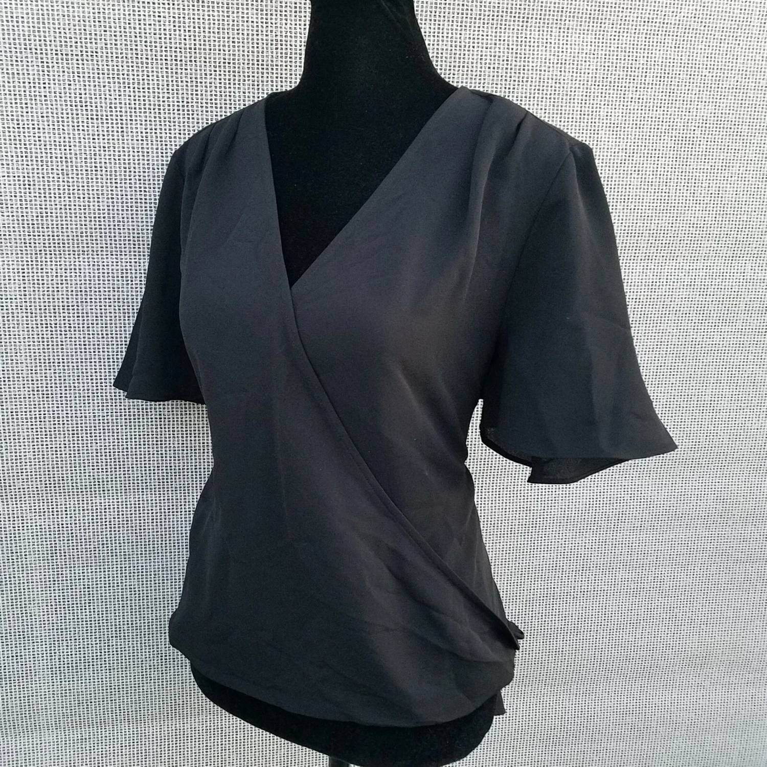 Alfani - Women's Short Sleeve V-neck Pleated Top - Rack Hunt -