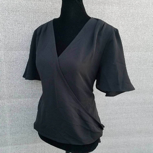 Alfani - Women's Short Sleeve V-neck Pleated Top - Rack Hunt -