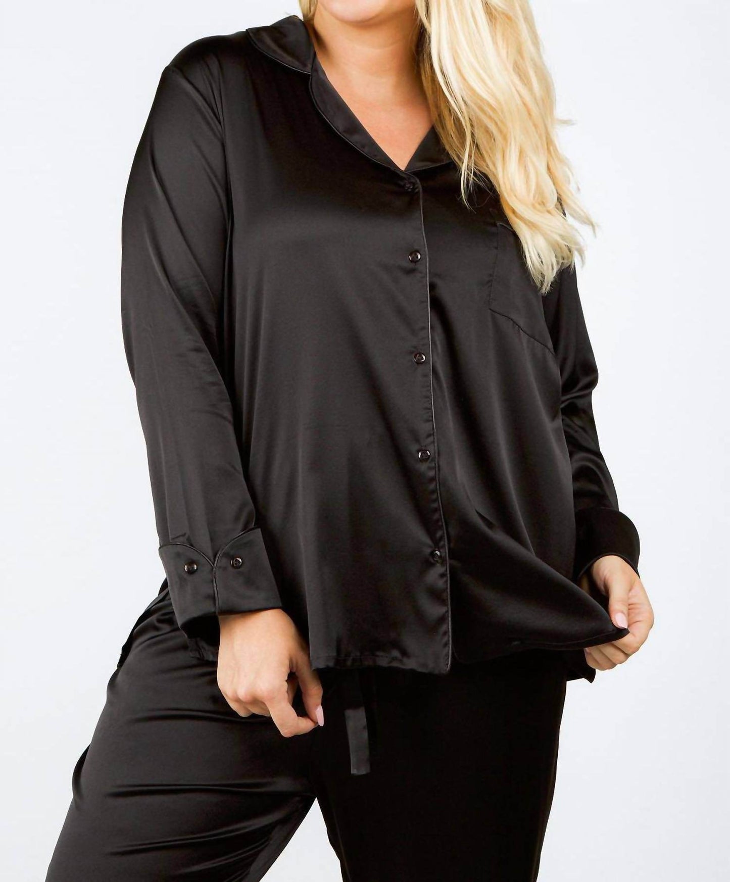 ISAYES - Silk Pajama Set - Plus - Rack Hunt -