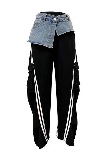 Two Tone Denim Pants
